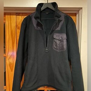 Barbour Navy Farimond Fleece Half Zip-Up Men's Sweater